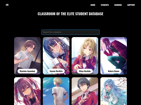 students/dashboard screenshot