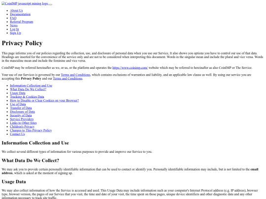 privacy-policy screenshot