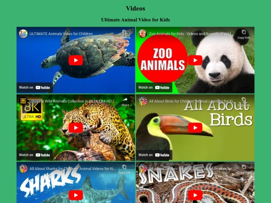 videospage screenshot