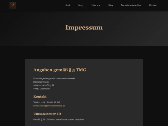 pages/imprint screenshot