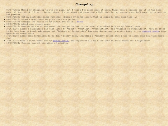 changelog screenshot