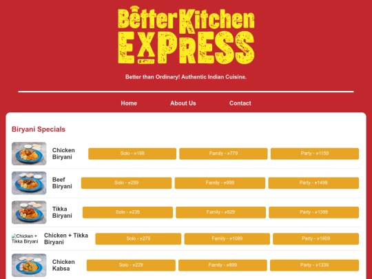 menu screenshot