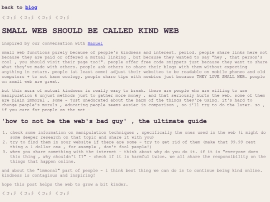 blog/kindweb screenshot