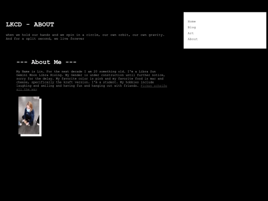aboutme screenshot