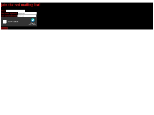 redmailinglistpage screenshot