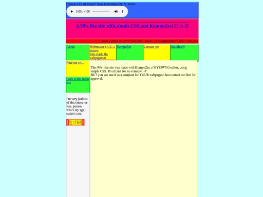 90sSiteProject/About screenshot