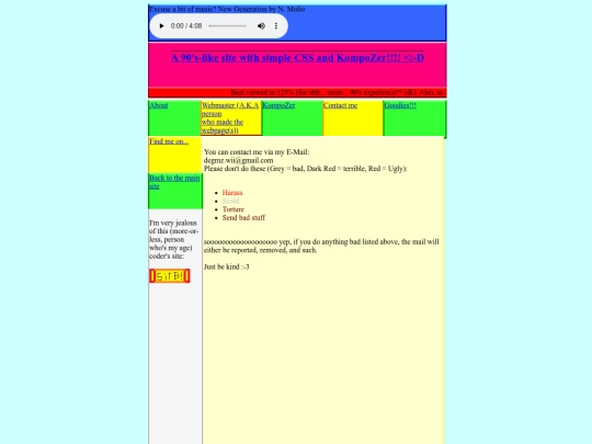 90sSiteProject/Contact screenshot