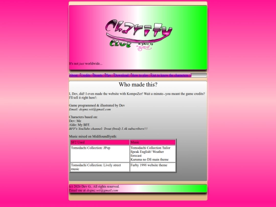 Other/Charity Club page - cred screenshot