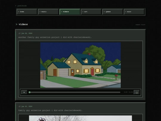 videos screenshot