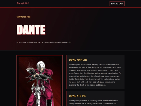 Dante_Profile screenshot