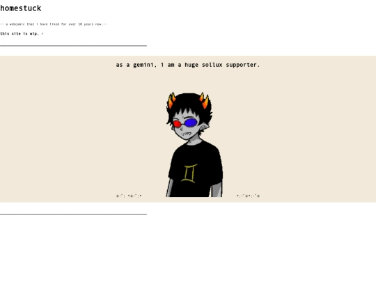 interests/homestuck screenshot