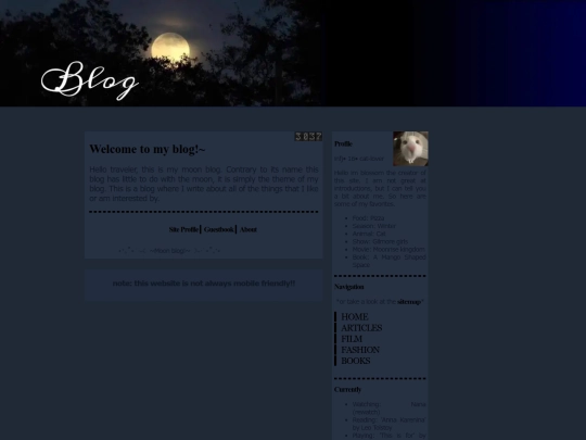 moonblog screenshot