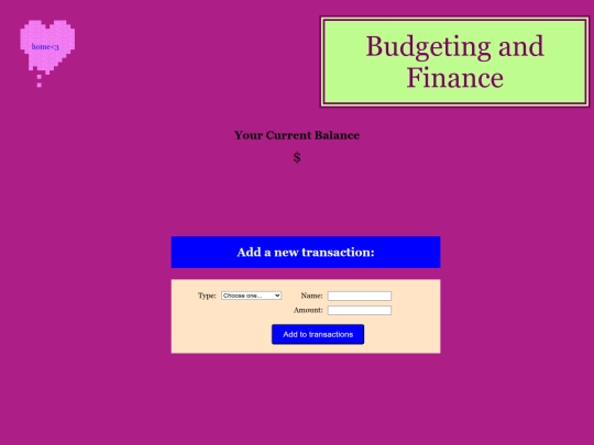 Budgeting screenshot