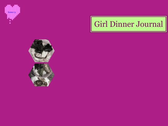 girldinnerjournal screenshot