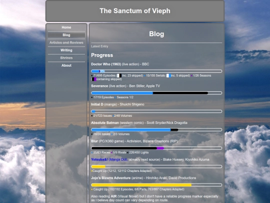 Blog screenshot