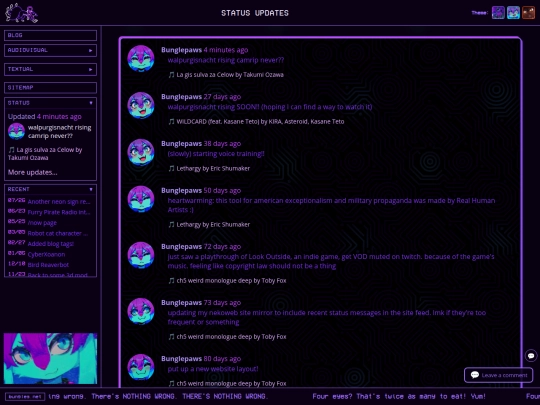 status screenshot