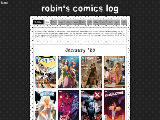 comics/homepage screenshot