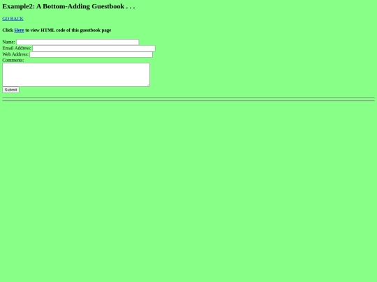 guestbook screenshot