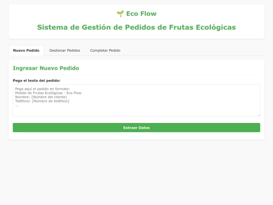 gestor de pedidos screenshot
