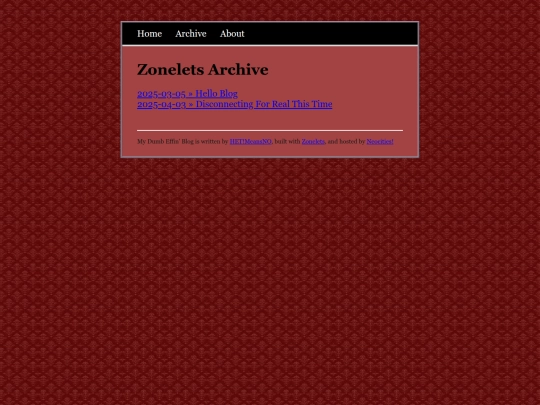 Zonelets/archive screenshot