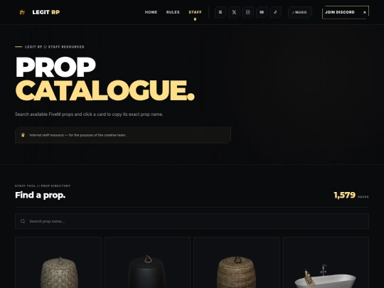 staff/props screenshot