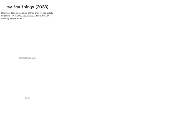 reading/zines/myfavthings screenshot