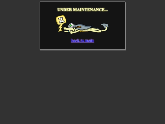maintenance screenshot