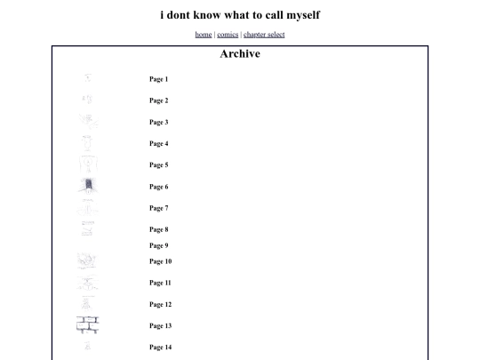 Comics/idkwtcm/archive screenshot