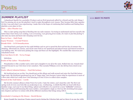posts/summer-playlist screenshot