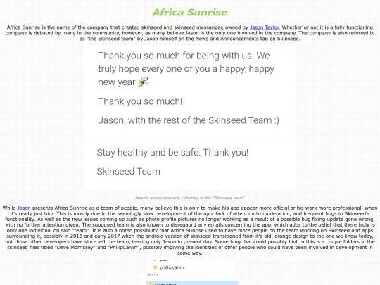 africasunrise screenshot