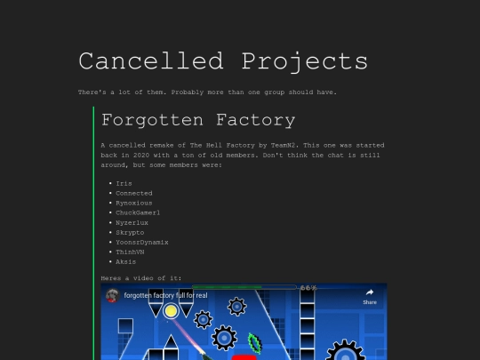 Library/Cancelled screenshot