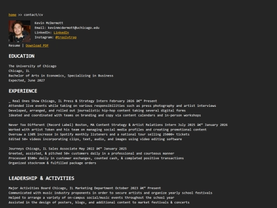 contact screenshot