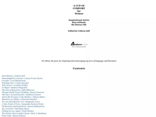 books/ACupofComfortforWriters-ColleenSell screenshot