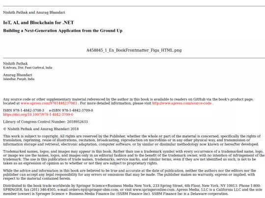 books/IoTAIAndBlockchainForNET-NishithPathak screenshot