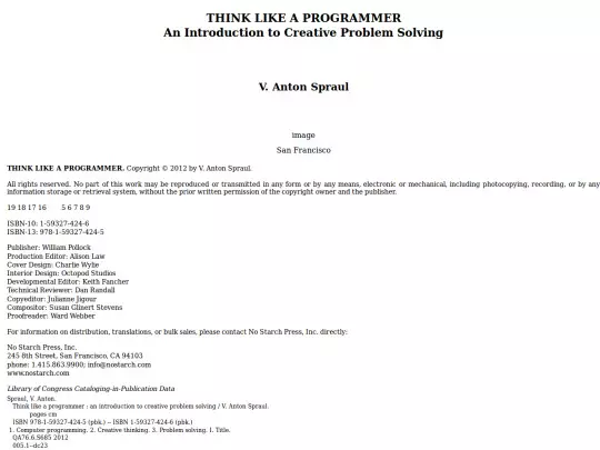 books/ThinkLikeaProgrammer-VAntonSpraul screenshot