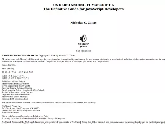 books/UnderstandingECMAScript6-NicholasCZakas screenshot