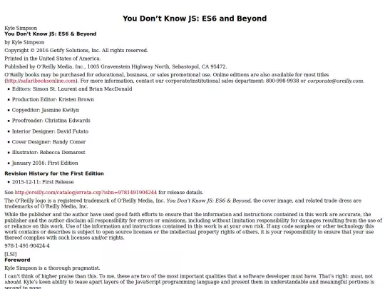 books/YouDontKnowJS_ES6AndBeyond screenshot