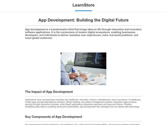 LearnStore/app Development/AppDevelopment screenshot