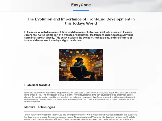 easy_code/frontend screenshot
