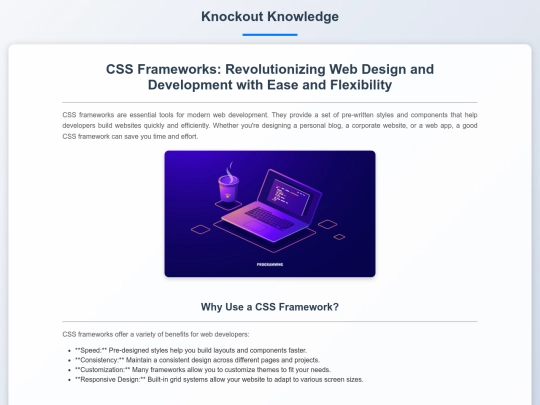knowledge/CSSframework screenshot