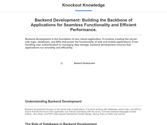 knowledge/Learn about Backend development/Backend screenshot