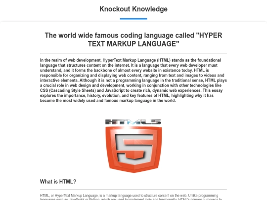 knowledge/home screenshot