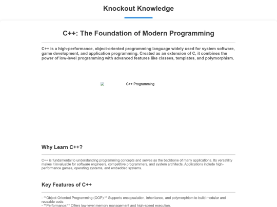 knowledge/learning c  /popular_language screenshot