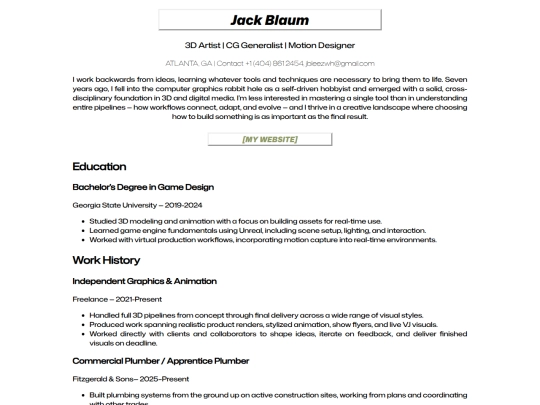 jack_blaum_resume screenshot
