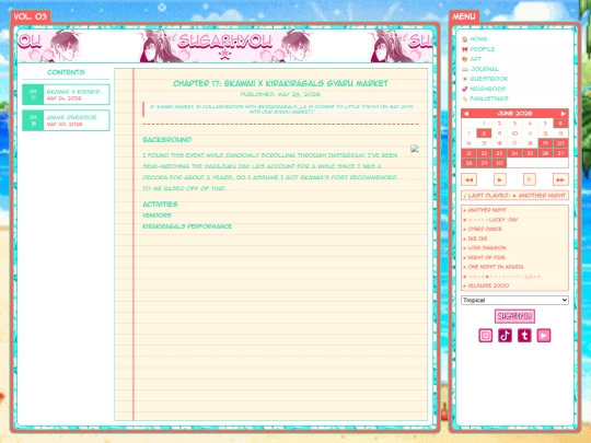 journal/events screenshot