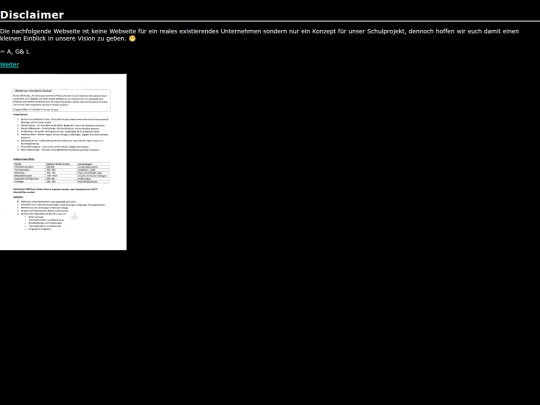 pizza/disclaimer screenshot