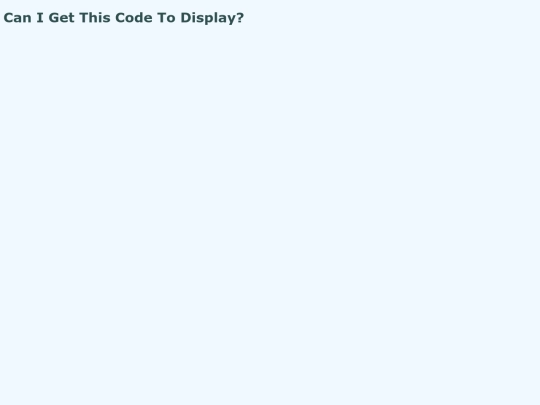 Tryingtogetsomethingtodisplay screenshot