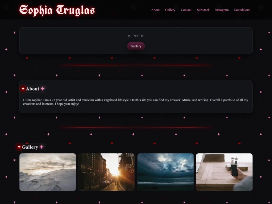 My art site screenshot