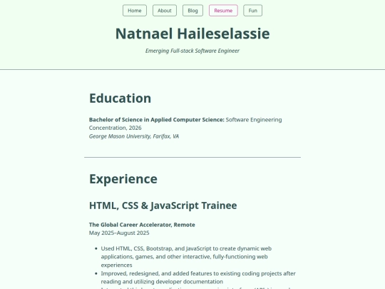 resume screenshot