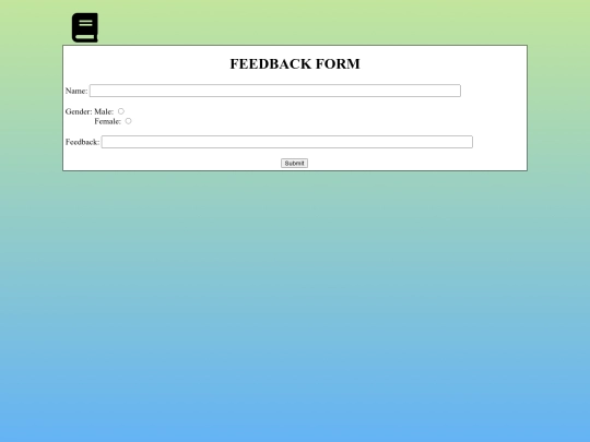 feedback screenshot